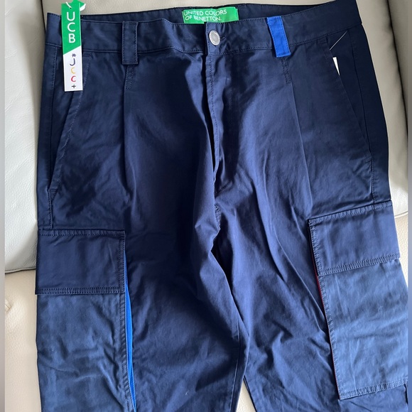 NWT - United Colors of Benetton x JCC+ Men’s Cargo Pants - Made in Italy - US 34 - Picture 3 of 9